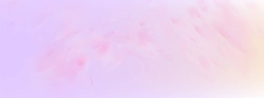 Kabarık bulutlu gökyüzü. Panoramik soyut pembe gökyüzü arkaplanı. Gradyan fantezi cenneti.