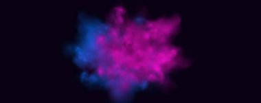 Sihirli sigara buharı. Atmosferik neon bulutlar. Sihirli tütün kokusu..