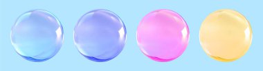 Geometrik soyut şekil. Gerçekçi parlak cam top. Soyut 3 boyutlu ışık kabarcığı..