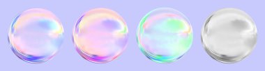 Geometrik soyut şekil. Gerçekçi parlak cam top. Soyut 3 boyutlu ışık kabarcığı..