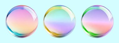 Geometrik soyut şekil. Gerçekçi parlak cam top. Soyut 3 boyutlu ışık kabarcığı..