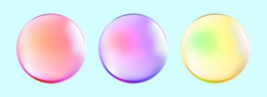 Geometrik soyut şekil. Gerçekçi parlak cam top. Soyut 3 boyutlu ışık kabarcığı..