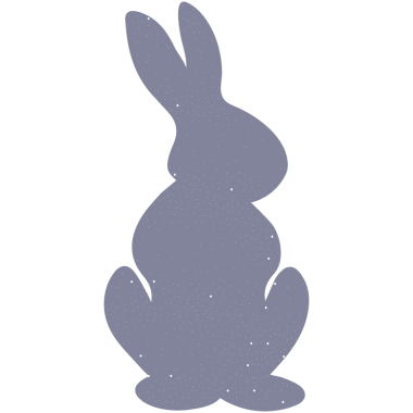 Vector Paskalya boyalı tavşan. Bahar ikonları. Farklı pozlarda Paskalya tavşanları.