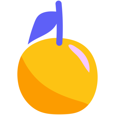 Düz dizaynlı, sevimli, egzotik yaz meyveleri. Sağlıklı, tatlı yiyecekler.. 