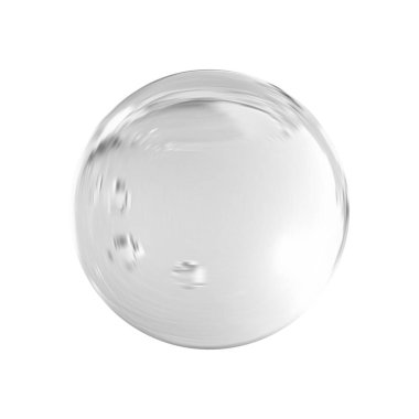 Geometrik soyut şekil. Gerçekçi parlak cam top. Soyut 3 boyutlu ışık kabarcığı..