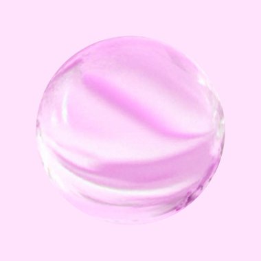 Geometrik soyut şekil. Gerçekçi parlak cam top. Soyut 3 boyutlu ışık kabarcığı..