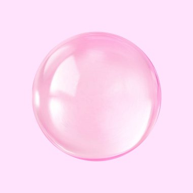 Geometrik soyut şekil. Gerçekçi parlak cam top. Soyut 3 boyutlu ışık kabarcığı..