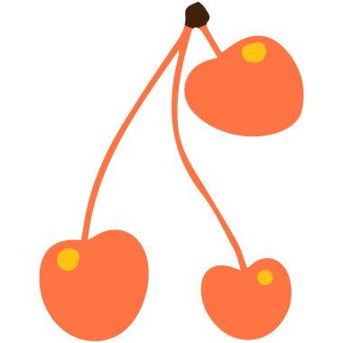 Düz dizaynlı, sevimli, egzotik yaz meyveleri. Sağlıklı, tatlı yiyecekler.. 