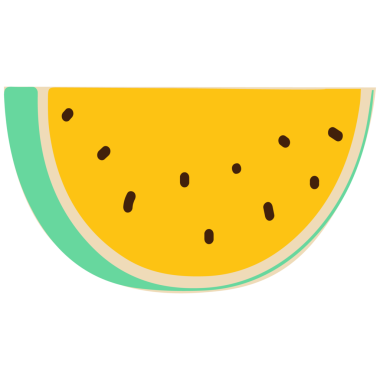 Düz dizaynlı, sevimli, egzotik yaz meyveleri. Sağlıklı, tatlı yiyecekler.. 