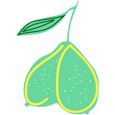 Düz dizaynlı, sevimli, egzotik yaz meyveleri. Sağlıklı, tatlı yiyecekler.. 