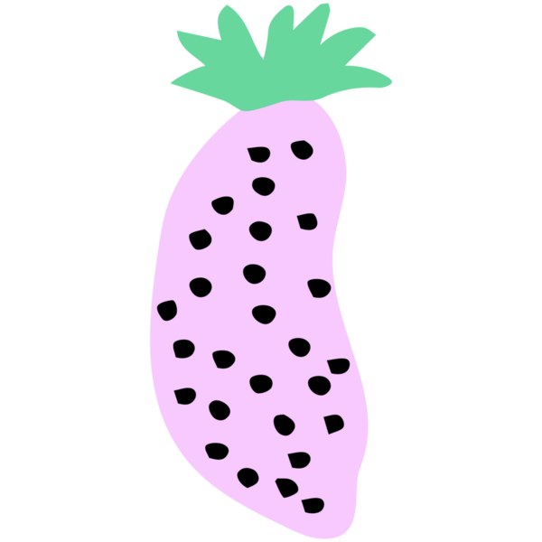 Düz dizaynlı, sevimli, egzotik yaz meyveleri. Sağlıklı, tatlı yiyecekler.. 