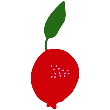 Düz dizaynlı, sevimli, egzotik yaz meyveleri. Sağlıklı, tatlı yiyecekler.. 