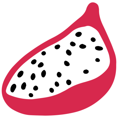 Düz dizaynlı, sevimli, egzotik yaz meyveleri. Sağlıklı, tatlı yiyecekler.. 