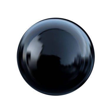 Geometrik soyut şekil. Gerçekçi parlak cam top. Soyut 3 boyutlu ışık kabarcığı..