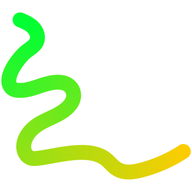 Yumuşak dalgalı çizgileri, parlak renkleri ve değişimleri olan soyut şekiller.