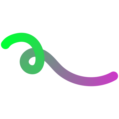 Yumuşak dalgalı çizgileri, parlak renkleri ve değişimleri olan soyut şekiller.