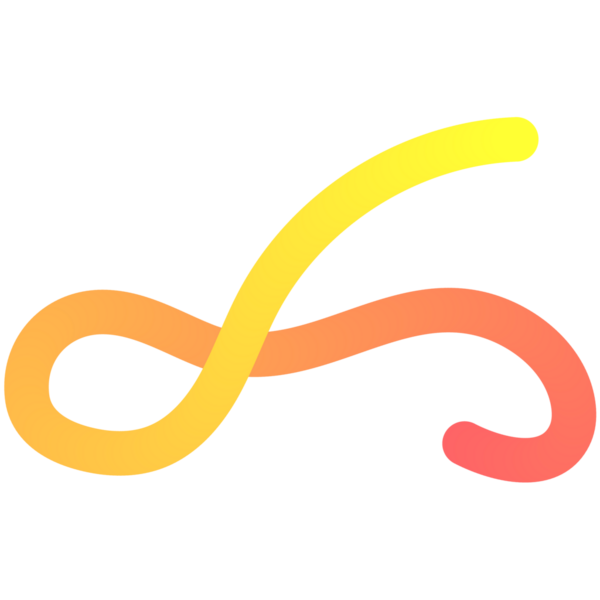 Yumuşak dalgalı çizgileri, parlak renkleri ve değişimleri olan soyut şekiller.