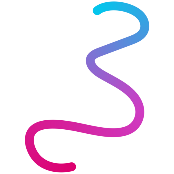 Yumuşak dalgalı çizgileri, parlak renkleri ve değişimleri olan soyut şekiller.