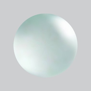 Geometrik soyut şekil. Gerçekçi parlak cam top. Soyut 3 boyutlu ışık kabarcığı..