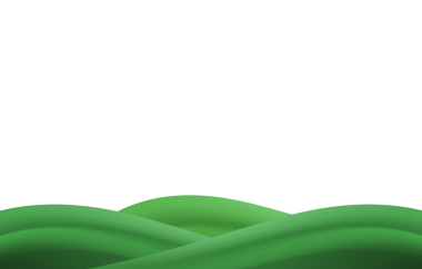 Yeşil tepeler, dağlar ve desenli çimen tarlası ile üç boyutlu manzara neşeli bir çevre dostu park manzarası yaratır..