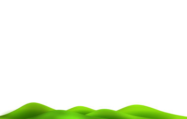 Yeşil tepeler, dağlar ve desenli çimen tarlası ile üç boyutlu manzara neşeli bir çevre dostu park manzarası yaratır..