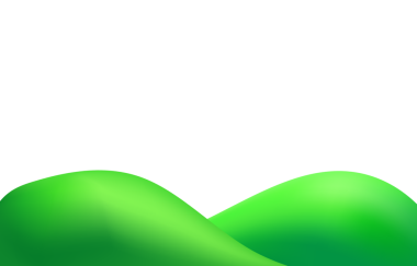 Yeşil tepeler, dağlar ve desenli çimen tarlası ile üç boyutlu manzara neşeli bir çevre dostu park manzarası yaratır..