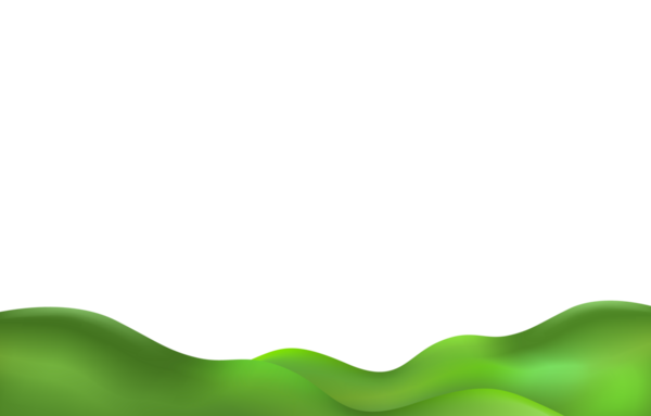 Yeşil tepeler, dağlar ve desenli çimen tarlası ile üç boyutlu manzara neşeli bir çevre dostu park manzarası yaratır..