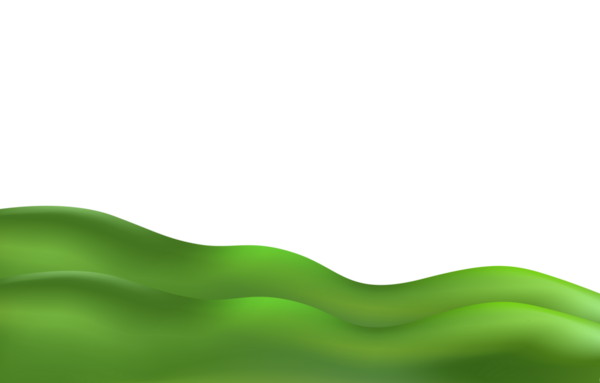 Yeşil tepeler, dağlar ve desenli çimen tarlası ile üç boyutlu manzara neşeli bir çevre dostu park manzarası yaratır..