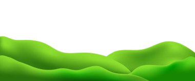 Dağlar ve desenli bir çim tarlası yeşil tepeli eğlenceli bir çevre dostu park manzarası yaratır..