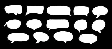 Boş metin şekilleri. Sıvı soyut konuşma baloncukları. El çizimi organik çerçeveler.