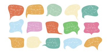 Boş metin şekilleri. Sıvı soyut konuşma baloncukları. El çizimi organik çerçeveler.