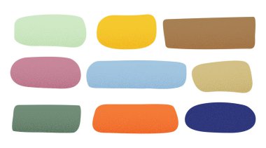 Boş metin şekilleri. Sıvı soyut konuşma baloncukları. El çizimi organik çerçeveler.