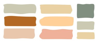 Boş metin şekilleri. Sıvı soyut konuşma baloncukları. El çizimi organik çerçeveler.