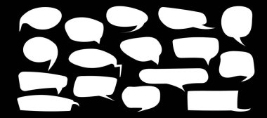 Boş metin şekilleri. Sıvı soyut konuşma baloncukları. El çizimi organik çerçeveler.