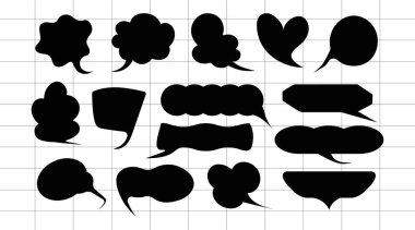 Boş metin şekilleri. Sıvı soyut konuşma baloncukları. El çizimi organik çerçeveler.