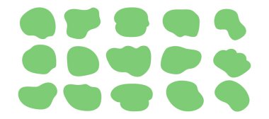 Boş metin şekilleri. Sıvı soyut konuşma baloncukları. El çizimi organik çerçeveler.