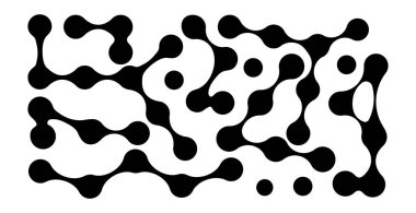 Soyut şablonlar, çıkartmalar, rozetler, posterler ve web projeleri için bağlı meta daireler. Şekil değiştiren nokta kümesi.