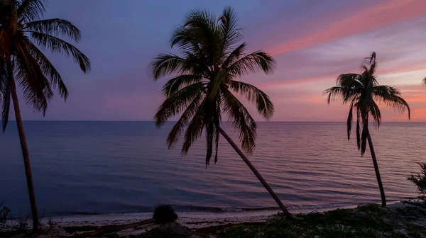 Sol Nasce Sobre Golfo México Perto Sinanche Yucatan México — Fotografia de Stock