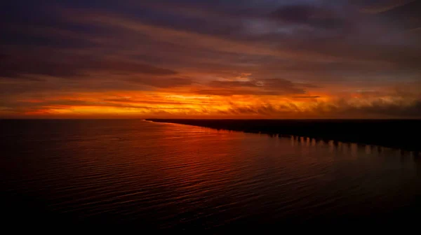 Sole Sorge Sul Golfo Del Messico Vicino Sinanche Yucatan Messico — Foto Stock