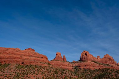 Amerika 'nın güneybatısındaki çölde güzel kaya oluşumları.