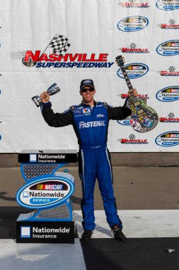 LEBANON, TN - APR 23, 2011:  Carl Edwards (60) wins the Nashville 300 race at the Nashville Superspeedway in Lebanon, TN.