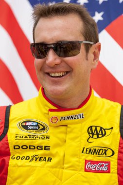 DOVER, DE - MAY 15, 2011:  Kurt Busch (22) stands by his car before the FedEx 400 at Dover International Speedway in Dover, DE.