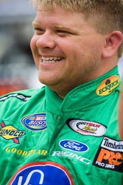 July 28, 2007 - Clairmont, IN, USA: Bobby Hamilton, Jr. shares a few laughs at the O'Reilly Raceway Park before the running of the Kroger 200 NASCAR Busch Series Race in Clairmont, IN.