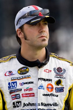 August 03, 2007 - Pocono, PA, USA: Paul Menard waits to qualify at Pocono Raceway for the running of the NNCS Pennsylvania 500 in Pocono, PA.