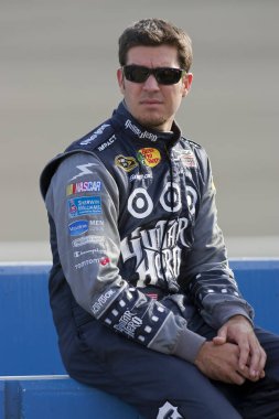 09 October, 2009: Martin Truex, Jr. watches qualifying before the Pepsi 500 NASCAR Sprint Cup race at the Auto Club Speedway in Fontana, CA.