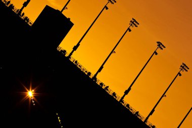 11 July, 2009:  The sun sets on the grandstands at the LifeLock.com 400 NASCAR Sprint Cup race at the Chicagoland Speedway in Joliet, IL.