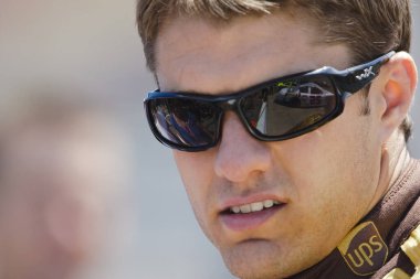 12 June, 2009:  UPS driver, David Ragan, wats to qualify for the LifeLock 400 race at the Michigan International Speedway in Brooklyn, MI.