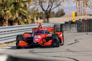 Kopenhag, Danimarka 'nın BENJAMIN PEDERSEN (55) (R) (Thermal CA' daki Termal Kulüp Açık Testi için yapılan bir alıştırma sırasında dönüşler boyunca seyahat etmektedir..