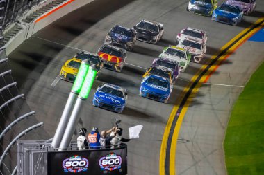 RICKY STENHOUSE, Jr. races down the front stretch during the Daytona 500 at the Daytona International Speedway in Daytona Beach FL.