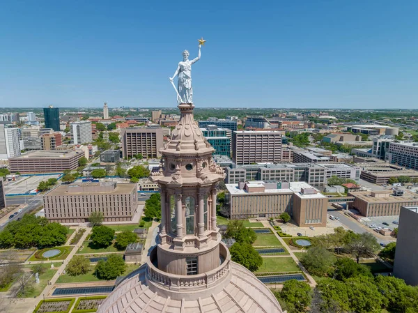 Luftaufnahme Des Texas State Capitol Building Der Stadt Austin Texas — Stockfoto